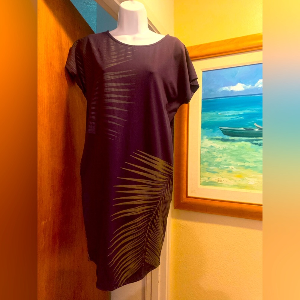 Tanoa Samoa Nu’uuli T-Shirt Dress XS NEW With Tags Purple